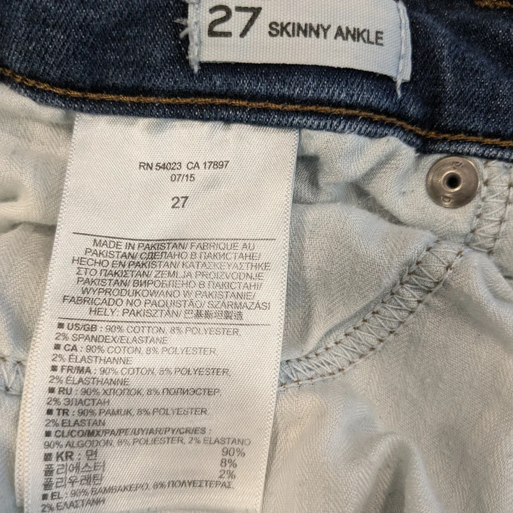 Banana Republic Blue Skinny Jeans Distressed Modern Fit - Picture 4 of 11